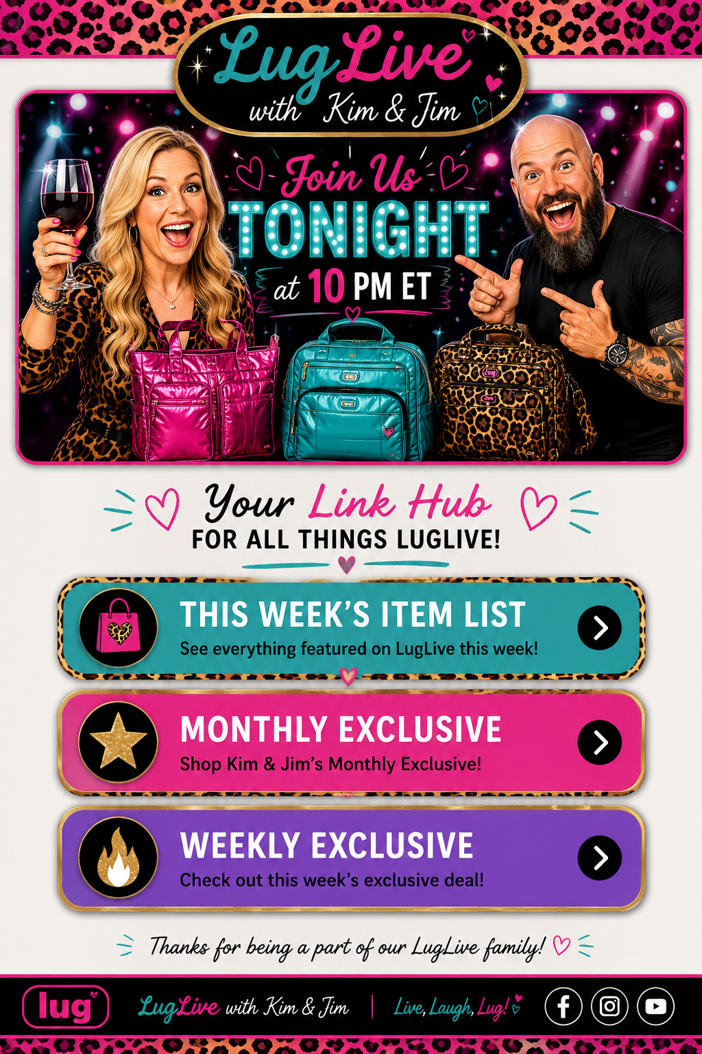 LugLive with Kim and Jim promotional art
